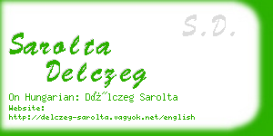 sarolta delczeg business card